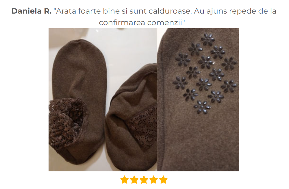 Daniela R. – șosete călduroase, foto client