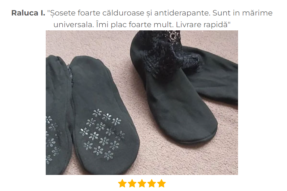 Raluca I. – șosete antiderapante, foto client
